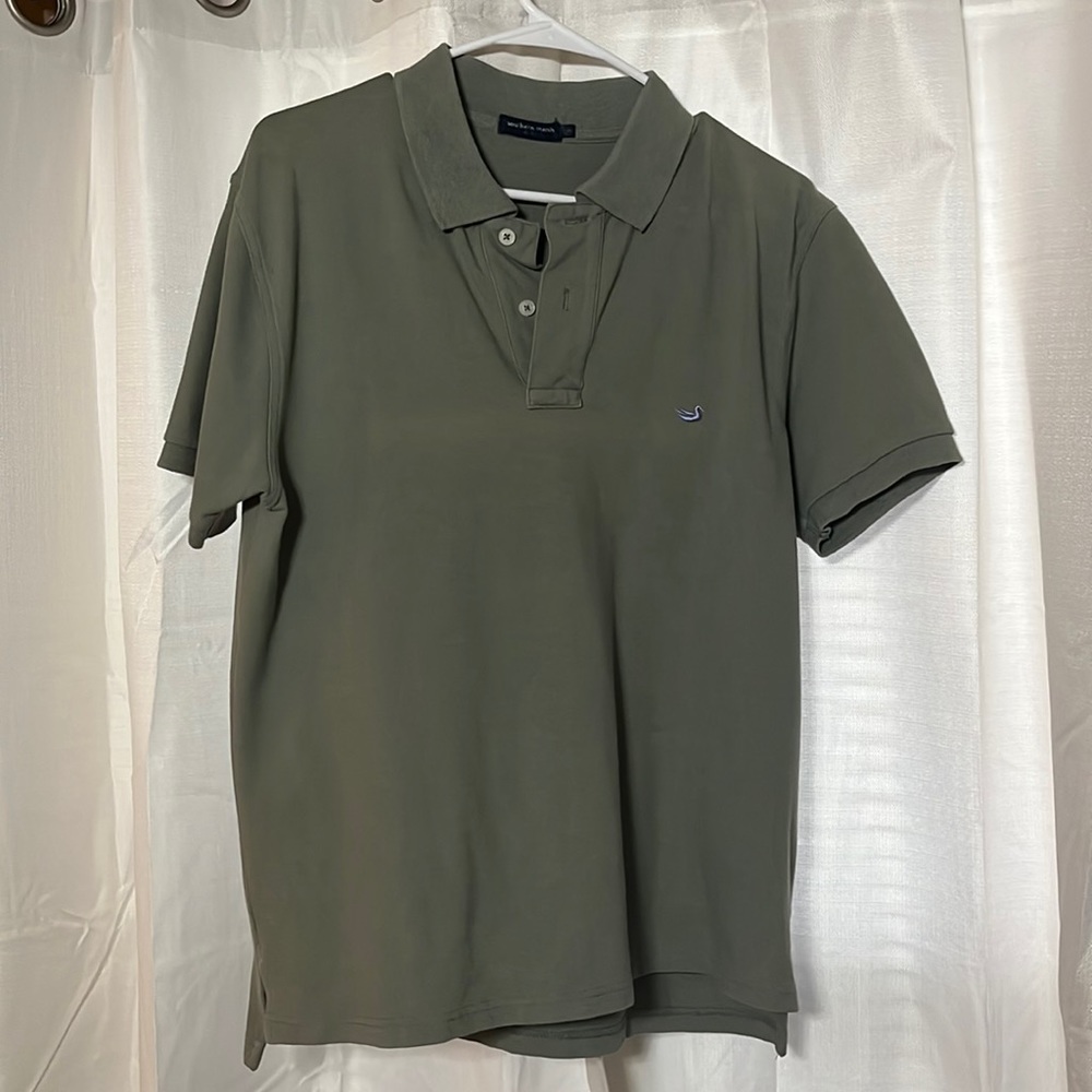 BNWOT Southern Marsh Stonewall Polo- Sandstone & Lavender Duck